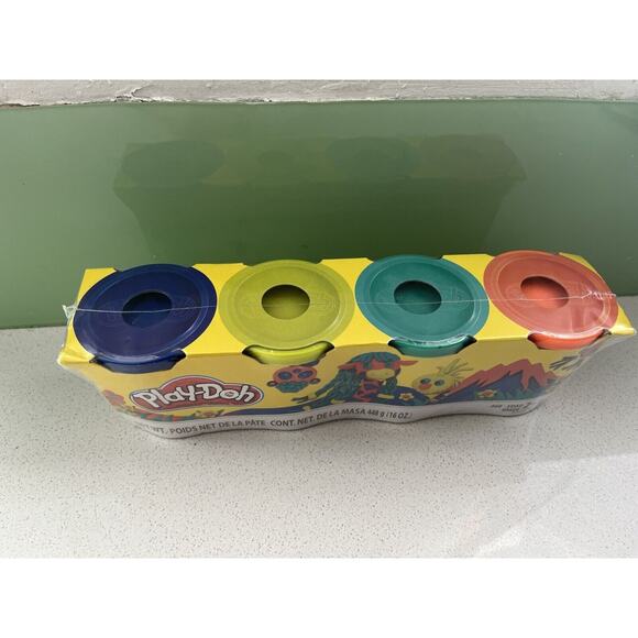 Hasbro Play-Doh Modeling Compound 4-Pack Of 4-Ounce Cans -Wild Colors - Picture 2 of 5